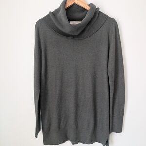 LOFT Green Cowl Neck Sweater